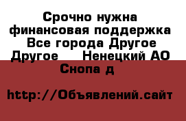 Срочно нужна финансовая поддержка! - Все города Другое » Другое   . Ненецкий АО,Снопа д.